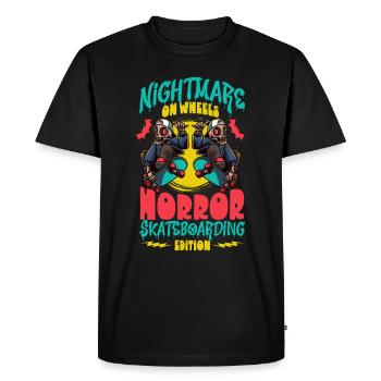 Horror Skateboarder Halloween Skateboard Cadeau - T-shirt Premium bio Homme - noir - Devant - Nico (187cm)