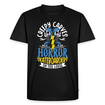 Horror Skateboarder Halloween Skateboard Cadeau - T-shirt Premium bio Homme - noir - Devant - Nico (187cm)