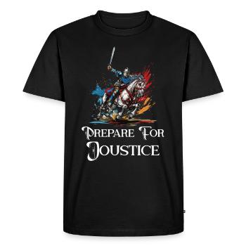 Chevaliers Chevaliers Armure médiévale de la Renaissance - T-shirt Premium bio Homme - noir - Devant - Nico (187cm)