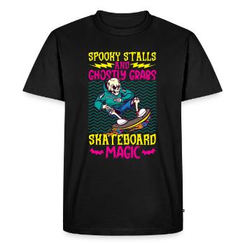 Horror Skateboarder Halloween Skateboard Cadeau - T-shirt Premium bio Homme - noir - Devant - Nico (187cm)