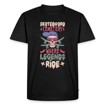 Horror Skateboarder Halloween Skateboard Cadeau - T-shirt Premium bio Homme - noir - Devant - Nico (187cm)