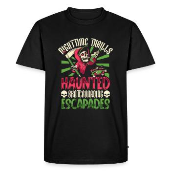 Horror Skateboarder Halloween Skateboard Cadeau - T-shirt Premium bio Homme - noir - Devant - Nico (187cm)