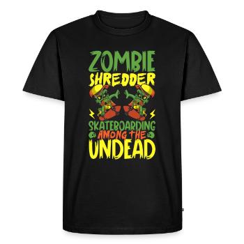 Horror Skateboarder Halloween Skateboard Cadeau - T-shirt Premium bio Homme - noir - Devant - Nico (187cm)