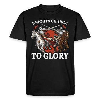 Chevaliers Chevaliers Armure médiévale de la Renaissance - T-shirt Premium bio Homme - noir - Devant - Nico (187cm)