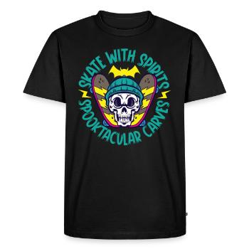 Horror Skateboarder Halloween Skateboard Cadeau - T-shirt Premium bio Homme - noir - Devant - Nico (187cm)