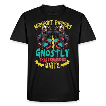 Horror Skateboarder Halloween Skateboard Cadeau - T-shirt Premium bio Homme - noir - Devant - Nico (187cm)