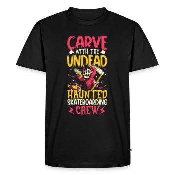 Horror Skateboarder Halloween Skateboard Cadeau - T-shirt Premium bio Homme - noir - Devant - Nico (187cm)