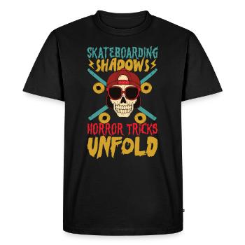 Horror Skateboarder Halloween Skateboard Cadeau - T-shirt Premium bio Homme - noir - Devant - Nico (187cm)
