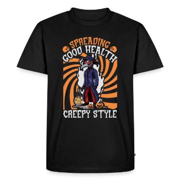 Effrayant Halloween horreur peste médecin - T-shirt Premium bio Homme - noir - Devant - Nico (187cm)