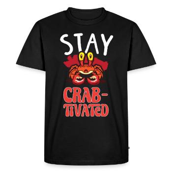 Crab crab crab whisperer crab hunting fisherman - Men's Premium Organic T-Shirt - black - Front - Nico (187cm)
