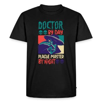 Effrayant Halloween horreur peste médecin - T-shirt Premium bio Homme - noir - Devant - Nico (187cm)