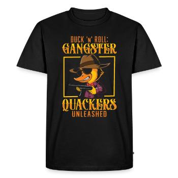Gangster Rubber Ducks Mobster Mallards Ducky Dons - T-shirt Premium bio Homme - noir - Devant - Nico (187cm)