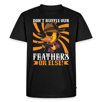 Gangster Rubber Ducks Mobster Mallards Ducky Dons - T-shirt Premium bio Homme - noir - Devant - Nico (187cm)