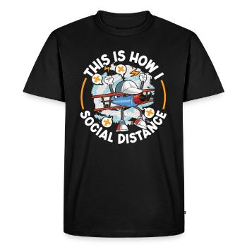 Pilote Aviation Avion Compagnie aérienne Futurs pilotes - T-shirt Premium bio Homme - noir - Devant - Nico (187cm)