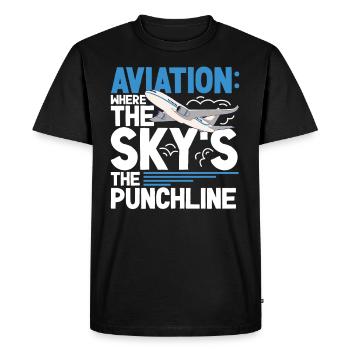 Pilote Aviation Avion Compagnie aérienne Futurs pilotes - T-shirt Premium bio Homme - noir - Devant - Nico (187cm)