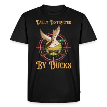 Duck Hunt Duck Hunter Bird Hunting Duck Hunting - Men's Premium Organic T-Shirt - black - Front - Nico (187cm)