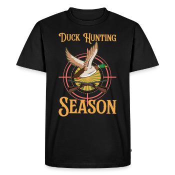 Duck Hunt Duck Hunter Bird Hunting Duck Hunting - Men's Premium Organic T-Shirt - black - Front - Nico (187cm)