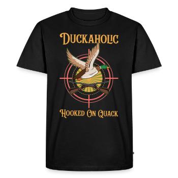 Duck Hunt Duck Hunter Bird Hunting Duck Hunting - Men's Premium Organic T-Shirt - black - Front - Nico (187cm)