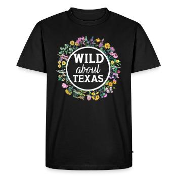 Texas Wildflowers Season Fields Flowers Texas - T-shirt Premium bio Homme - noir - Devant - Nico (187cm)
