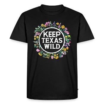 Texas Wildflowers Season Fields Flowers Texas - T-shirt Premium bio Homme - noir - Devant - Nico (187cm)