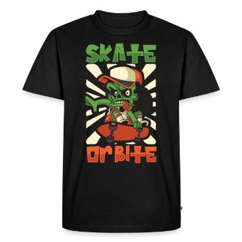 Horror Skateboarder Halloween Skateboard Gift - Men's Premium Organic T-Shirt - black - Front - Nico (187cm)