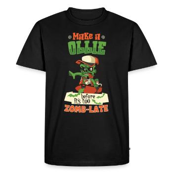 Horror Skateboarder Halloween Skateboard Gift - Men's Premium Organic T-Shirt - black - Front - Nico (187cm)