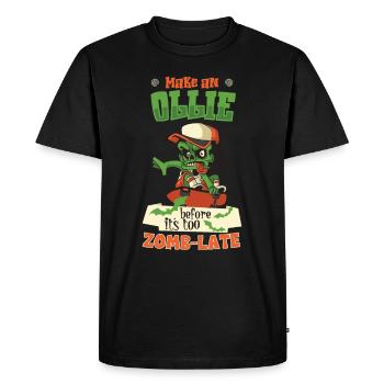 Horror Skateboarder Halloween Skateboard Gift - Men's Premium Organic T-Shirt - black - Front - Nico (187cm)