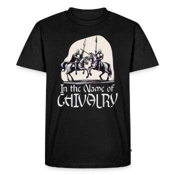 Chevalier Chevalier Armure Médiévale Renaissance - T-shirt Premium bio Homme - noir - Devant - Nico (187cm)