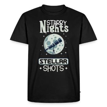 Astrophotographie Astronomy Space Camera - T-shirt Premium bio Homme - noir - Devant - Nico (187cm)