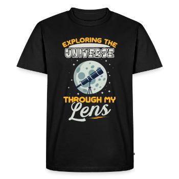 Astrophotographie Astronomy Space Camera - T-shirt Premium bio Homme - noir - Devant - Nico (187cm)