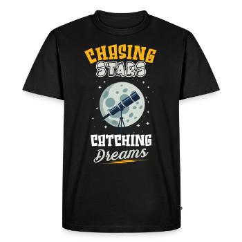 Astrophotographie Astronomy Space Camera - T-shirt Premium bio Homme - noir - Devant - Nico (187cm)