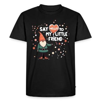 Gnomes de jardin Gnome Amant Drôle de Gnome Jardinage - T-shirt Premium bio Homme - noir - Devant - Nico (187cm)