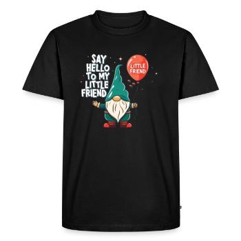Gnomes de jardin Gnome Amant Drôle de Gnome Jardinage - T-shirt Premium bio Homme - noir - Devant - Nico (187cm)