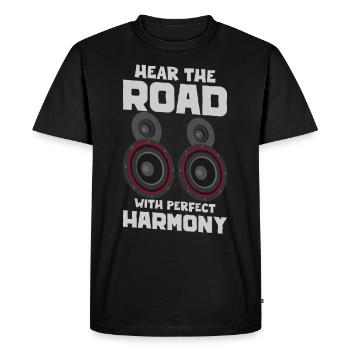 AUDIOLOGIST / CAR STEREO : Run Your System - Men's Premium Organic T-Shirt - black - Front - Nico (187cm)