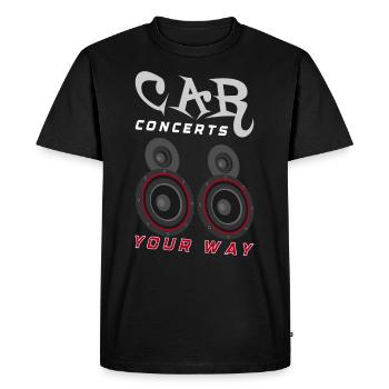 AUDIOLOGIST / CAR STEREO : Run Your System - Men's Premium Organic T-Shirt - black - Front - Nico (187cm)