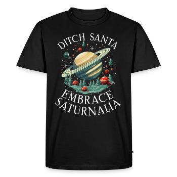 Miracle des Saturnales Rome antique et Jules César - T-shirt Premium bio Homme - noir - Devant - Nico (187cm)