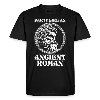 Miracle des Saturnales Rome antique et Jules César - T-shirt Premium bio Homme - noir - Devant - Nico (187cm)