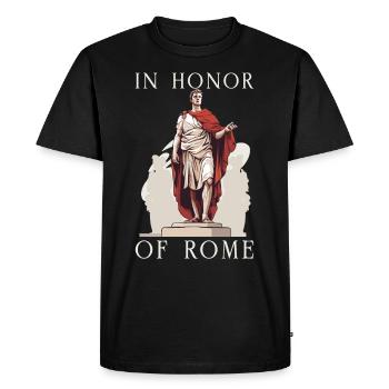 Miracle des Saturnales Rome antique et Jules César - T-shirt Premium bio Homme - noir - Devant - Nico (187cm)