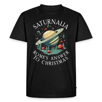 Miracle des Saturnales Rome antique et Jules César - T-shirt Premium bio Homme - noir - Devant - Nico (187cm)