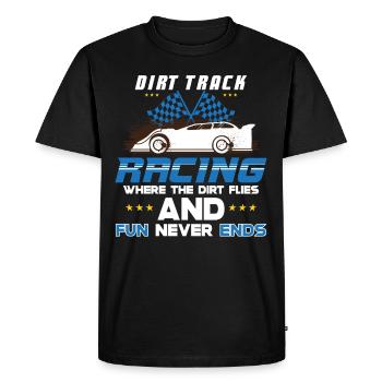 Dirt Track Racing Course rapide et sale Course de fans de course - T-shirt Premium bio Homme - noir - Devant - Nico (187cm)