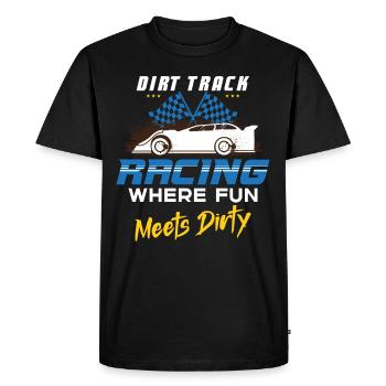 Dirt Track Racing Course rapide et sale Course de fans de course - T-shirt Premium bio Homme - noir - Devant - Nico (187cm)