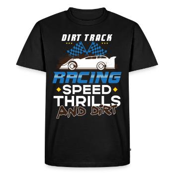 Dirt Track Racing Course rapide et sale Course de fans de course - T-shirt Premium bio Homme - noir - Devant - Nico (187cm)