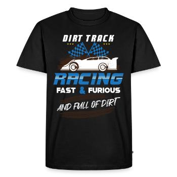 Dirt Track Racing Course rapide et sale Course de fans de course - T-shirt Premium bio Homme - noir - Devant - Nico (187cm)