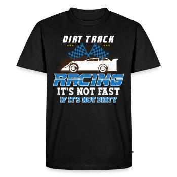 Dirt Track Racing Course rapide et sale Course de fans de course - T-shirt Premium bio Homme - noir - Devant - Nico (187cm)