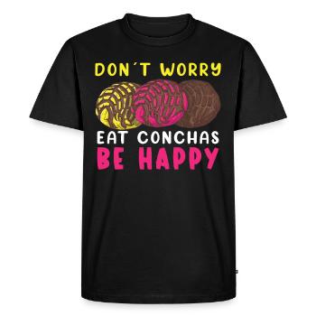 Humour espagnol Conchas Pain mexicain - T-shirt Premium bio Homme - noir - Devant - Nico (187cm)