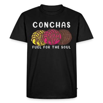 Humour espagnol Conchas Pain mexicain - T-shirt Premium bio Homme - noir - Devant - Nico (187cm)