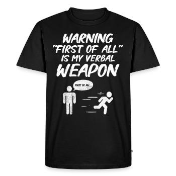 Débat de discours de débat orateur idée de cadeau - T-shirt Premium bio Homme - noir - Devant - Nico (187cm)