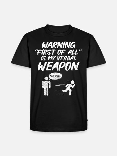Debattierrede Debattierer Rederedner Geschenkidee - Männer Premium Bio T-Shirt - Schwarz