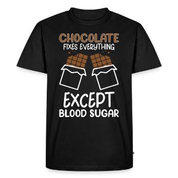 Diabète de type 1 Drôle - T-shirt Premium bio Homme - noir - Devant - Nico (187cm)
