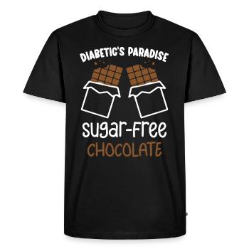 Diabète de type 1 Drôle - T-shirt Premium bio Homme - noir - Devant - Nico (187cm)
